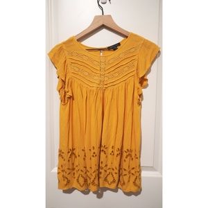 Mustard flowy top